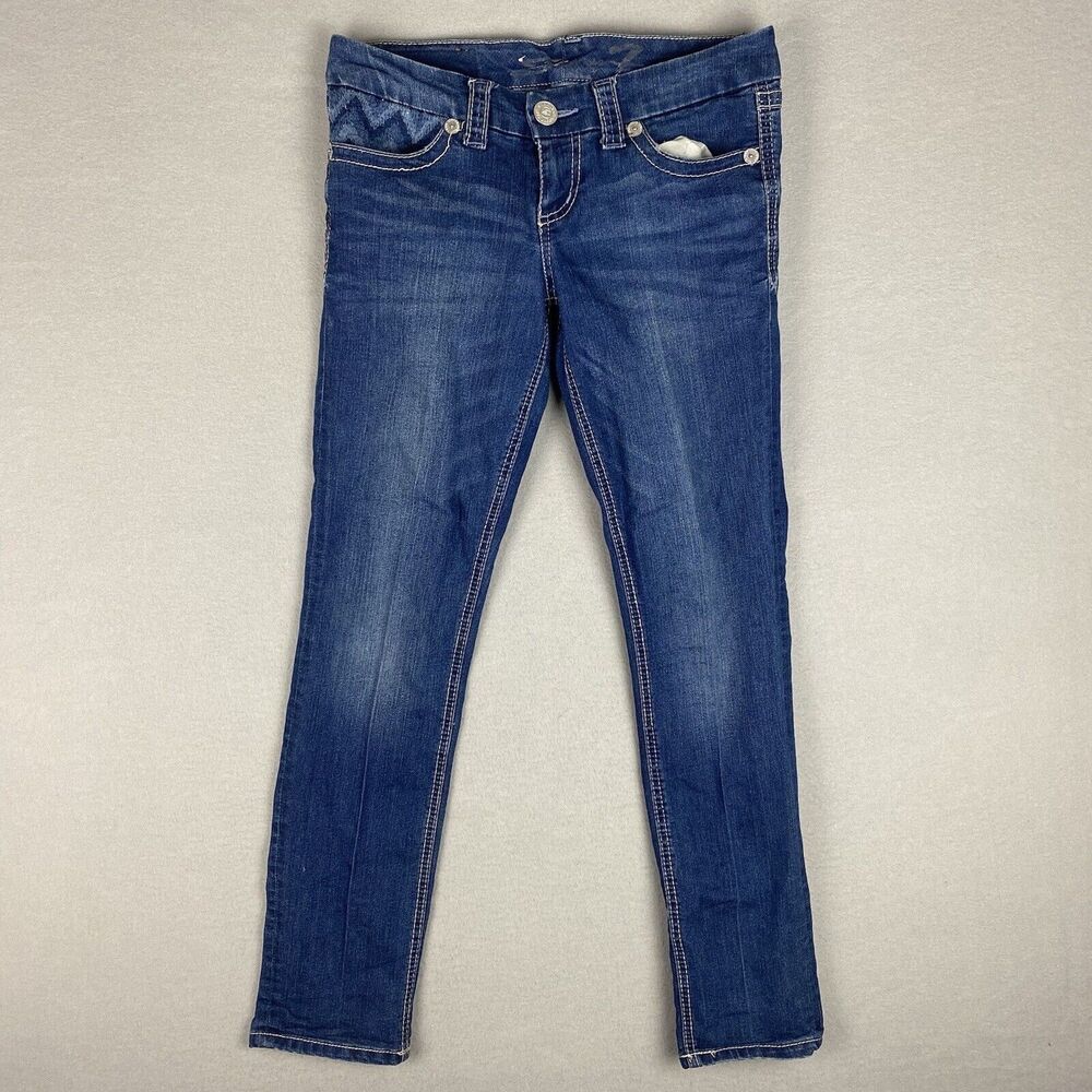 Seven7 Jeans Women's Size 28 Dark Blue Skinny Cotton Blend Denim Polyester